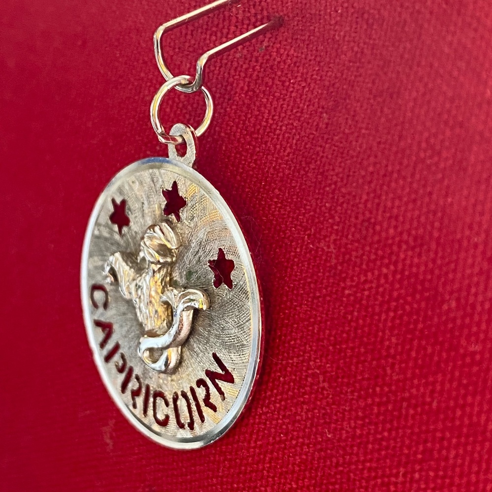 Very Unique VTG Silver Capricorn Cutout Charm - Picture 10 of 13